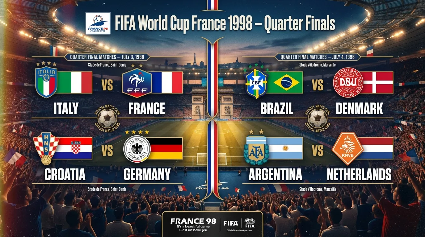 طريق نصف نهائي كأس العالم 1998.. عندما اشتعل ربع النهائي مبكرًا